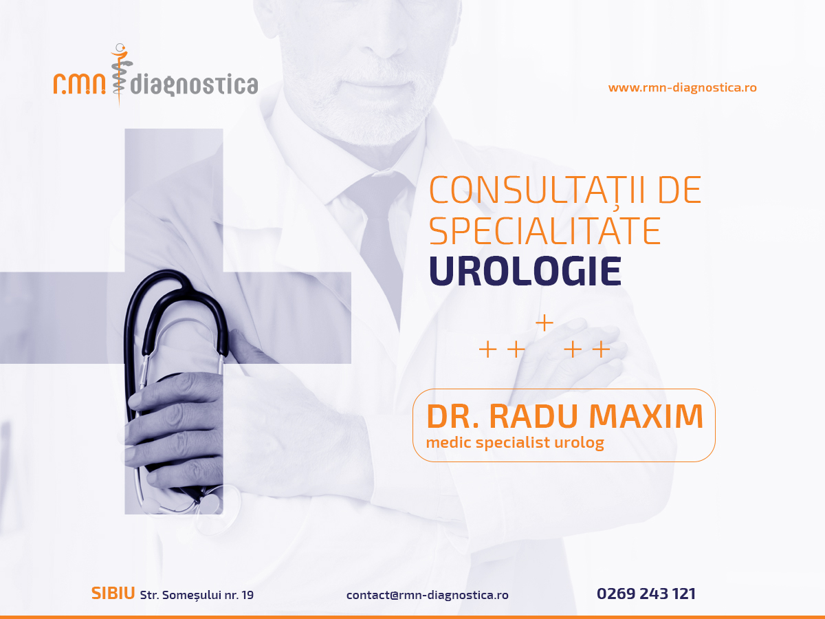 Consultații UROLOGIE la RMN Diagnostica Sibiu