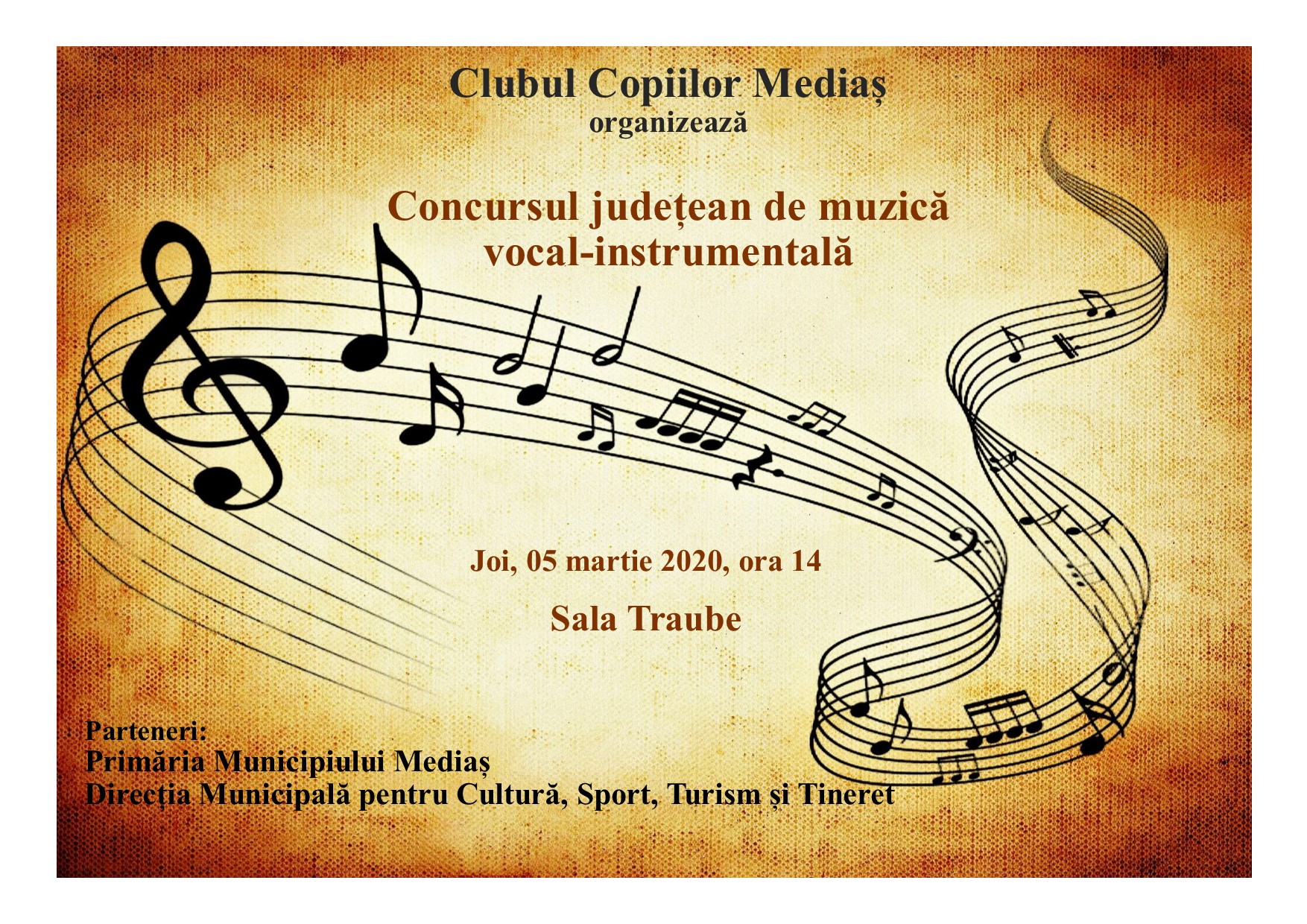 Încep înscrierile la Concursul Județean de muzică vocal-instrumentală