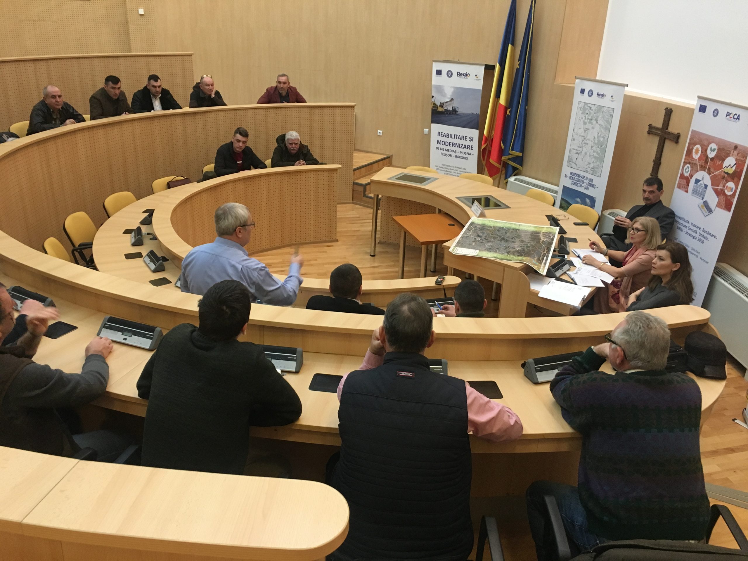 Administratorii fondurilor cinegetice consultați de CJ Sibiu pentru o bună amplasare a indicatoarelor de semnalizare ”Atenție animale”