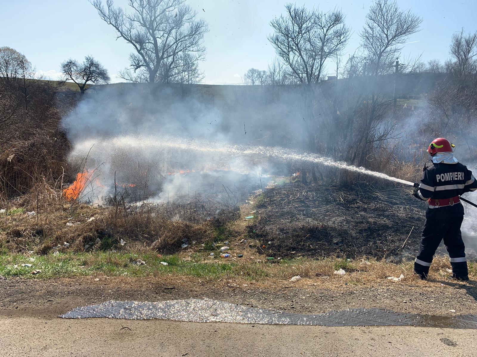 FOTO: 10 incendii de vegetație s-au produs în județul Sibiu în 24 de ore