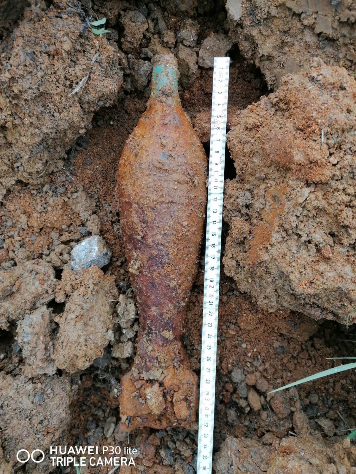 FOTO: Element de muniție descoperit în zona Parcului Industrial Șelimbăr