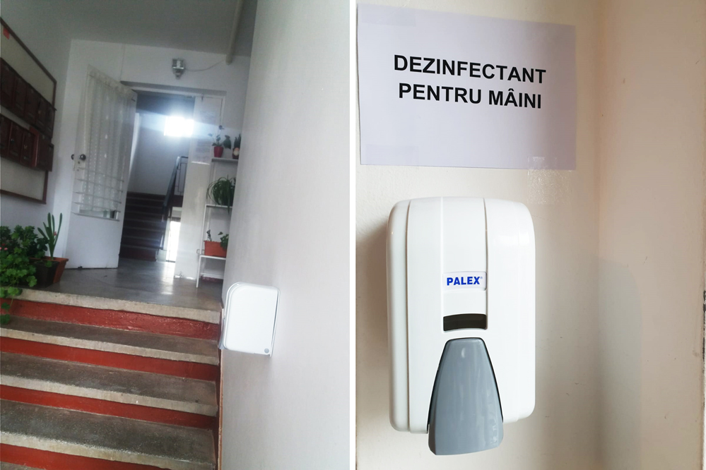 Primăria Sibiu continuă montarea dispozitivelor cu gel dezinfectant. Urmează blocurile din Broscărie, Țiglari, apoi Terezian și Lazaret