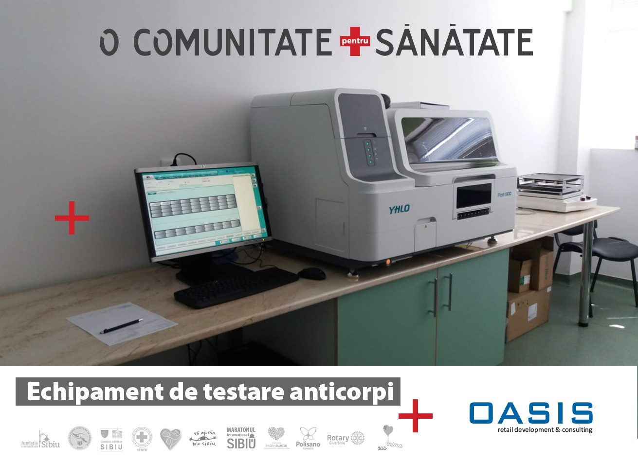 Spitalul Județean Sibiu are al doilea aparat de testare COVID-19, de data aceasta unul rapid, pentru anticorpi