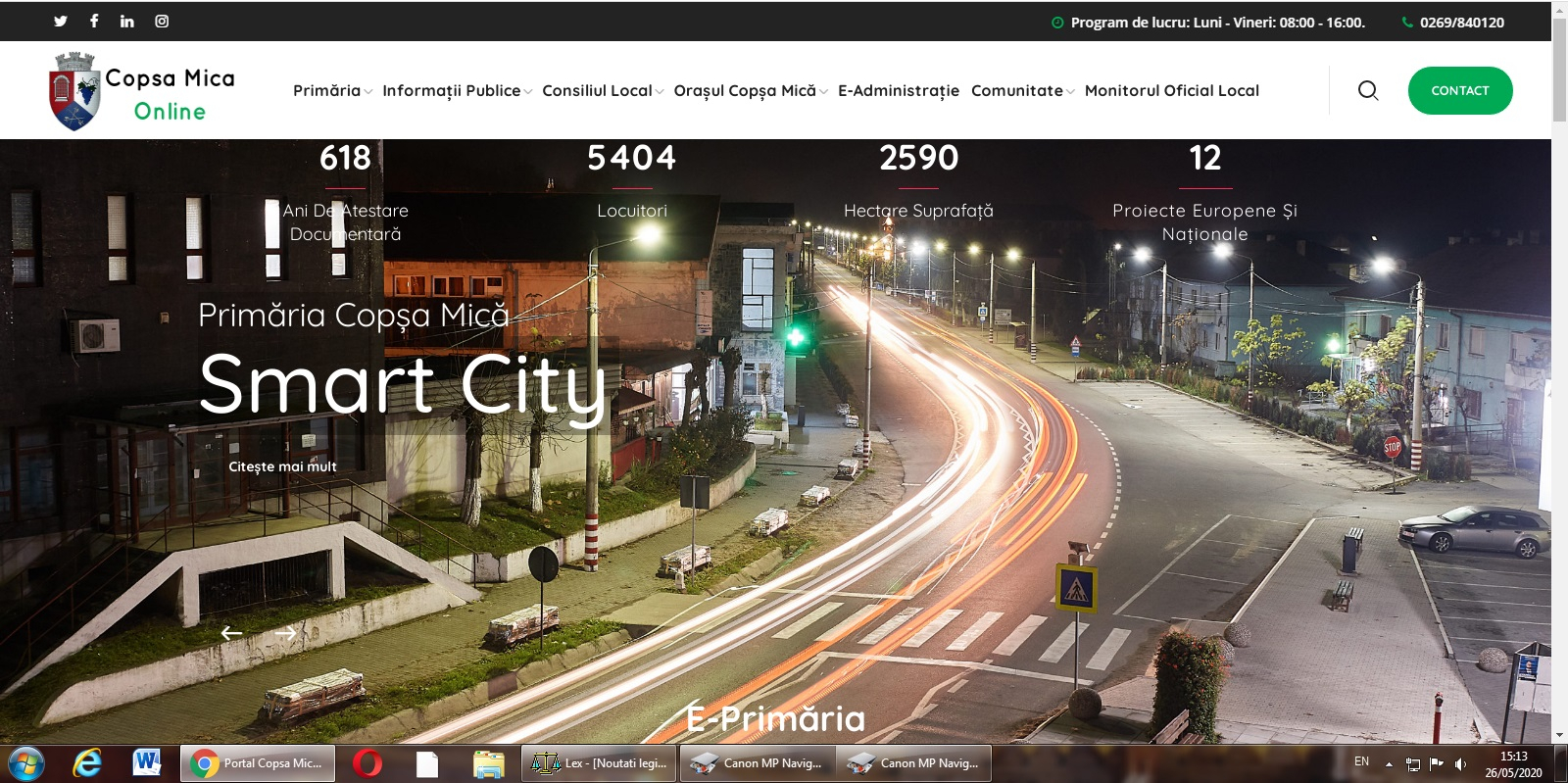 Copșa Mică are, de câteva zile, un portal nou