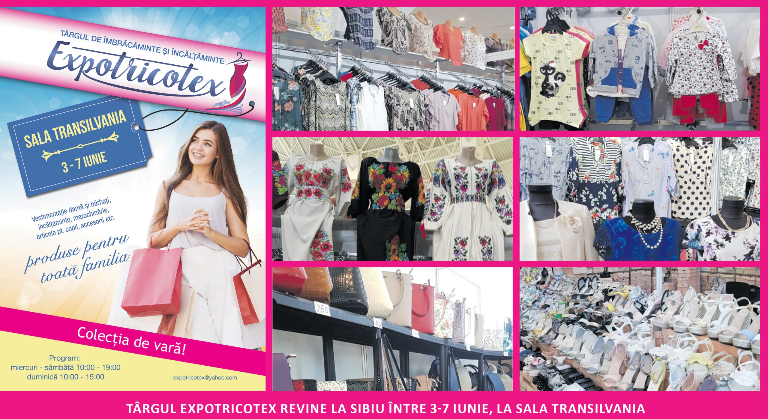 Târgul de îmbrăcăminte și încălțăminte „Expotricotex” revine în perioada 03.06-07.06