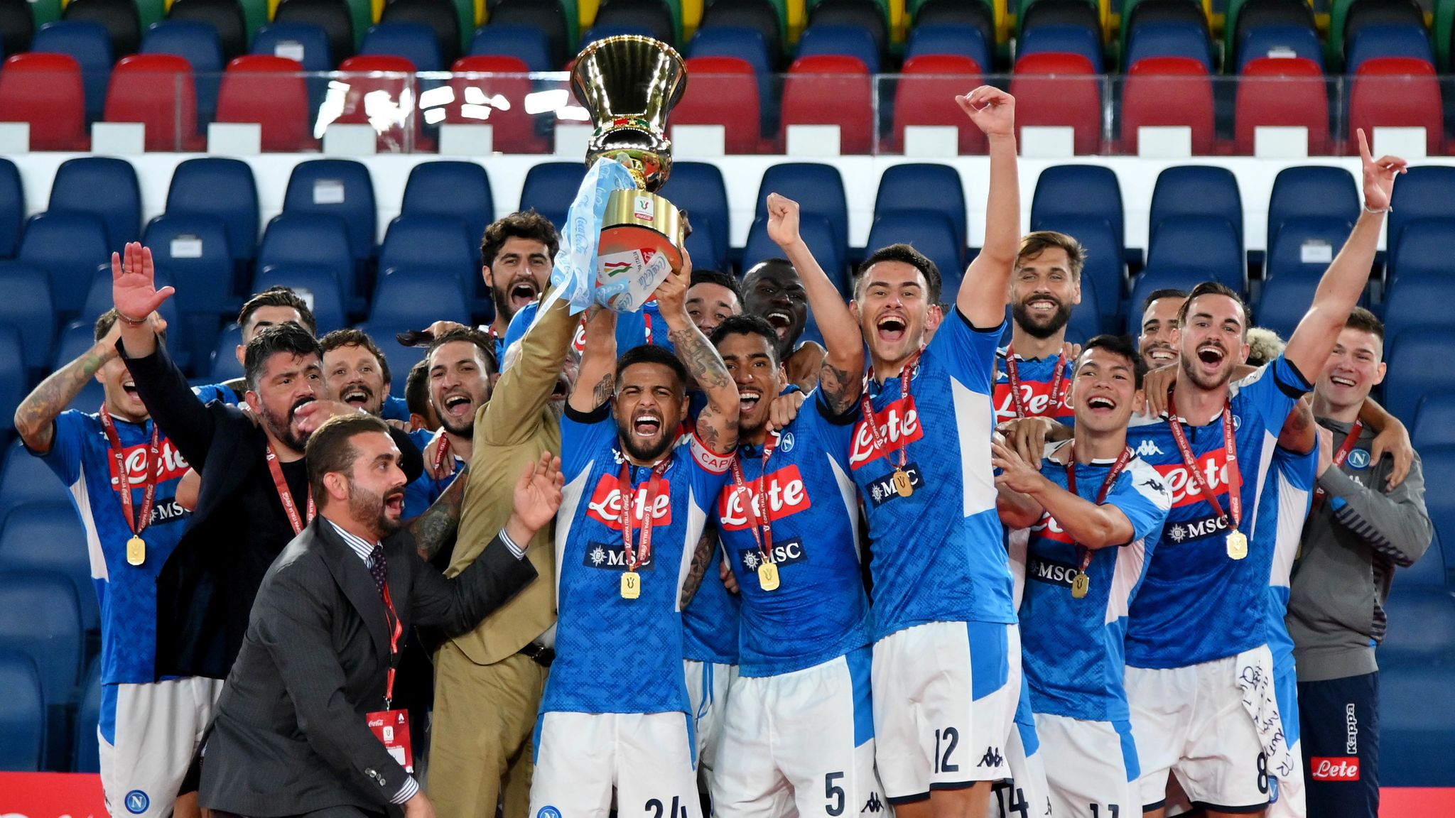 Napoli a câștigat trofeul Cupei Italiei după o finală dramatică cu Juventus