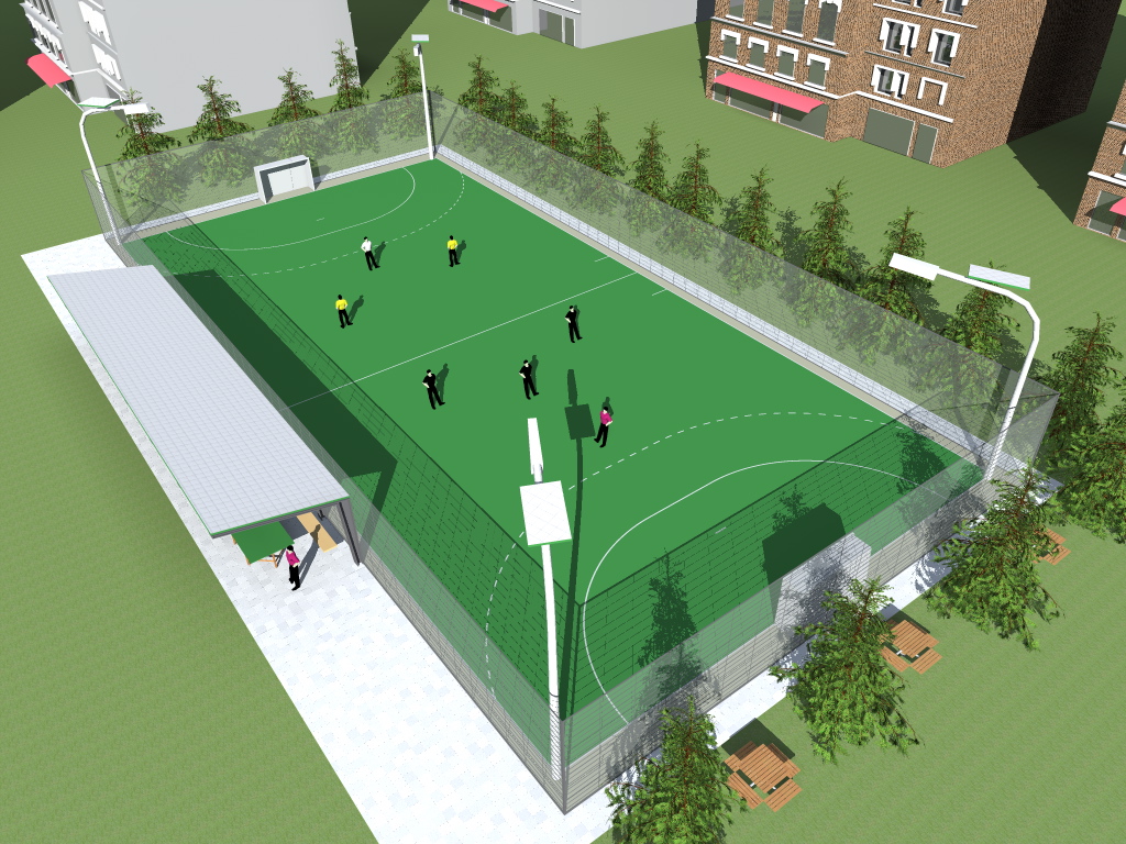 Bază sportivă multifuncțională la o școală gimnazială din Mediaș