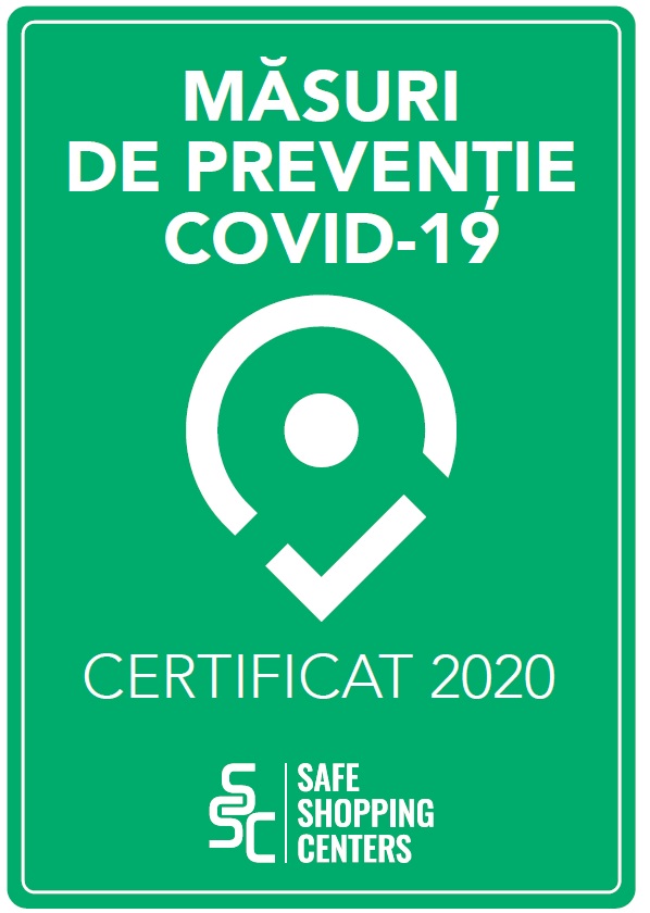 Promenada și Shopping City Sibiu, certificate internațional pentru măsurile de prevenție Covid-19