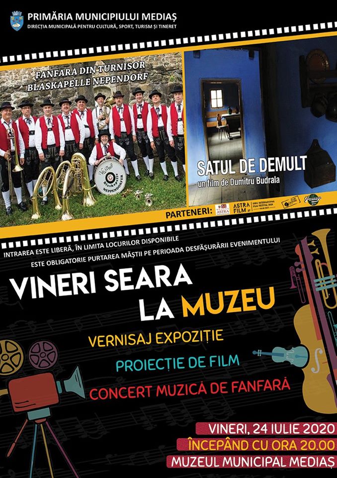 Proiecție de film, concert de fanfară și o expoziție, la Muzeul Municipal Mediaș