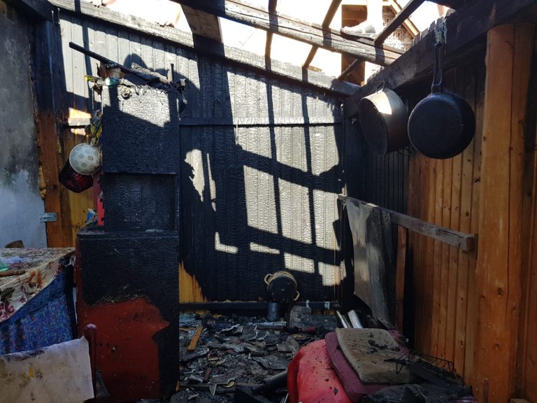 Incendiu la o bucătărie de vară din Rusciori