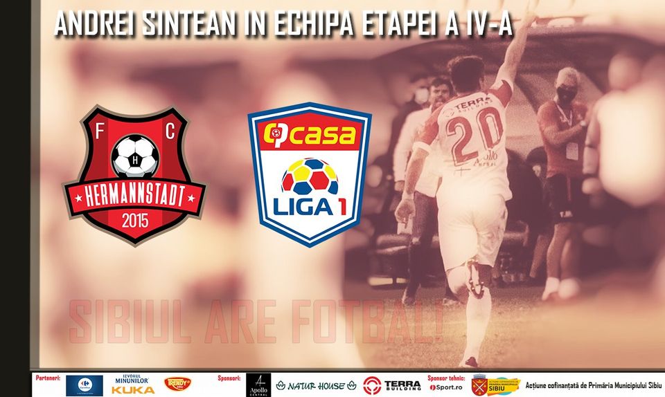 Andrei Sîntean a fost ales în echipa etapei de către LPF