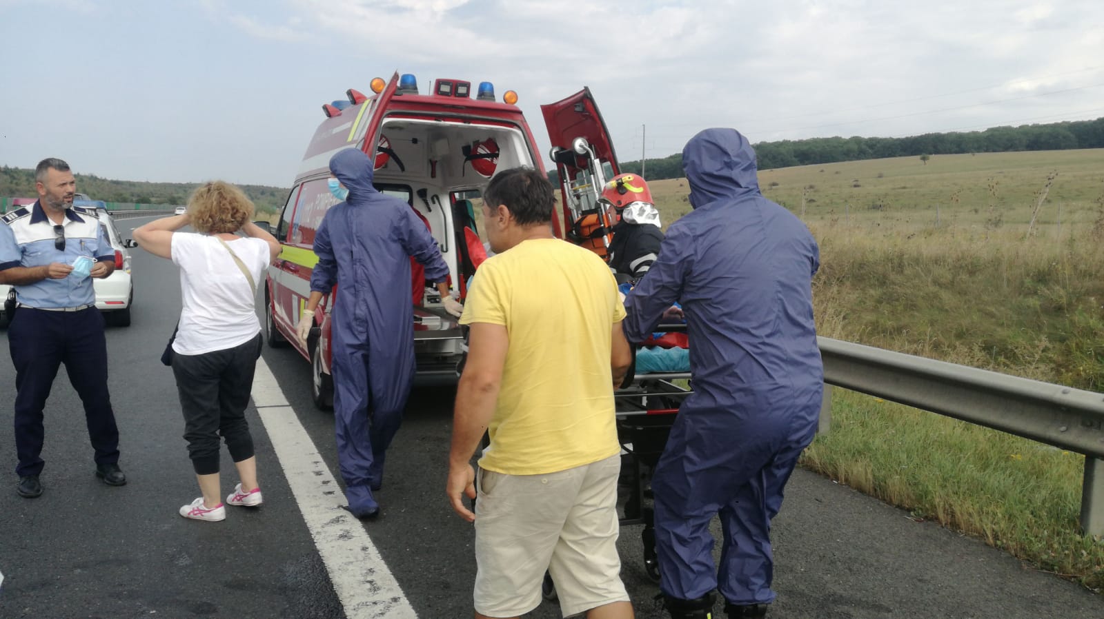 Accident pe A1. O femeie de 88 de ani, transportată la UPU Sibiu