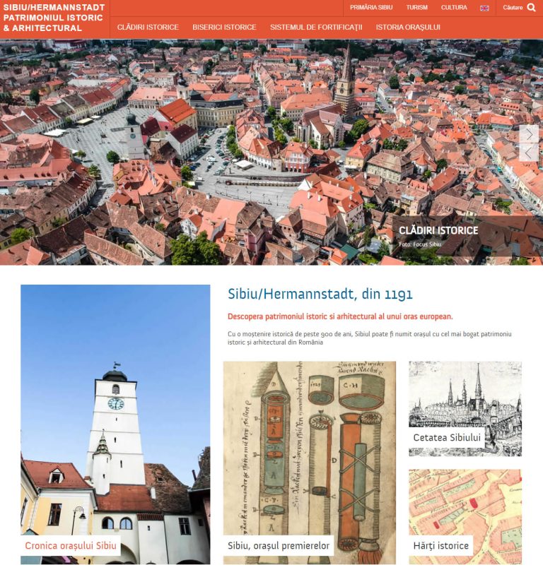 Site-ul de patrimoniu al Sibiului a fost relansat după actualizare