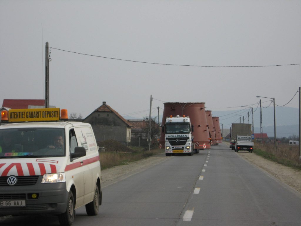 Transport agabaritic în județul Sibiu, pe A1 și Valea Oltului