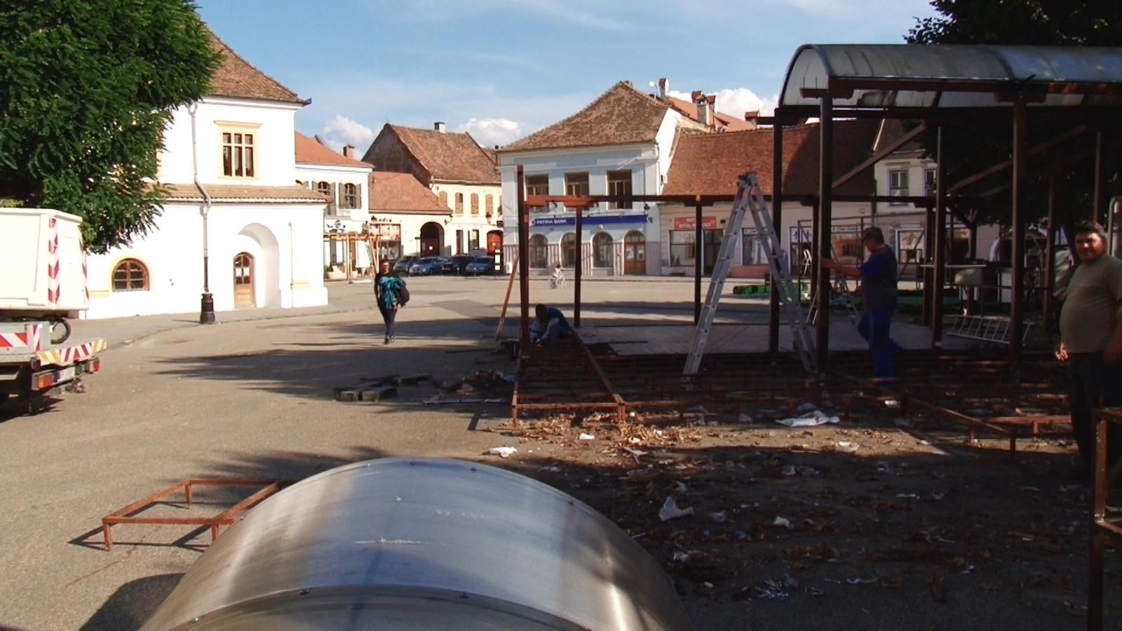 Terasele din centrul istoric al Mediașului, dezafectate pentru derularea unui proiect european