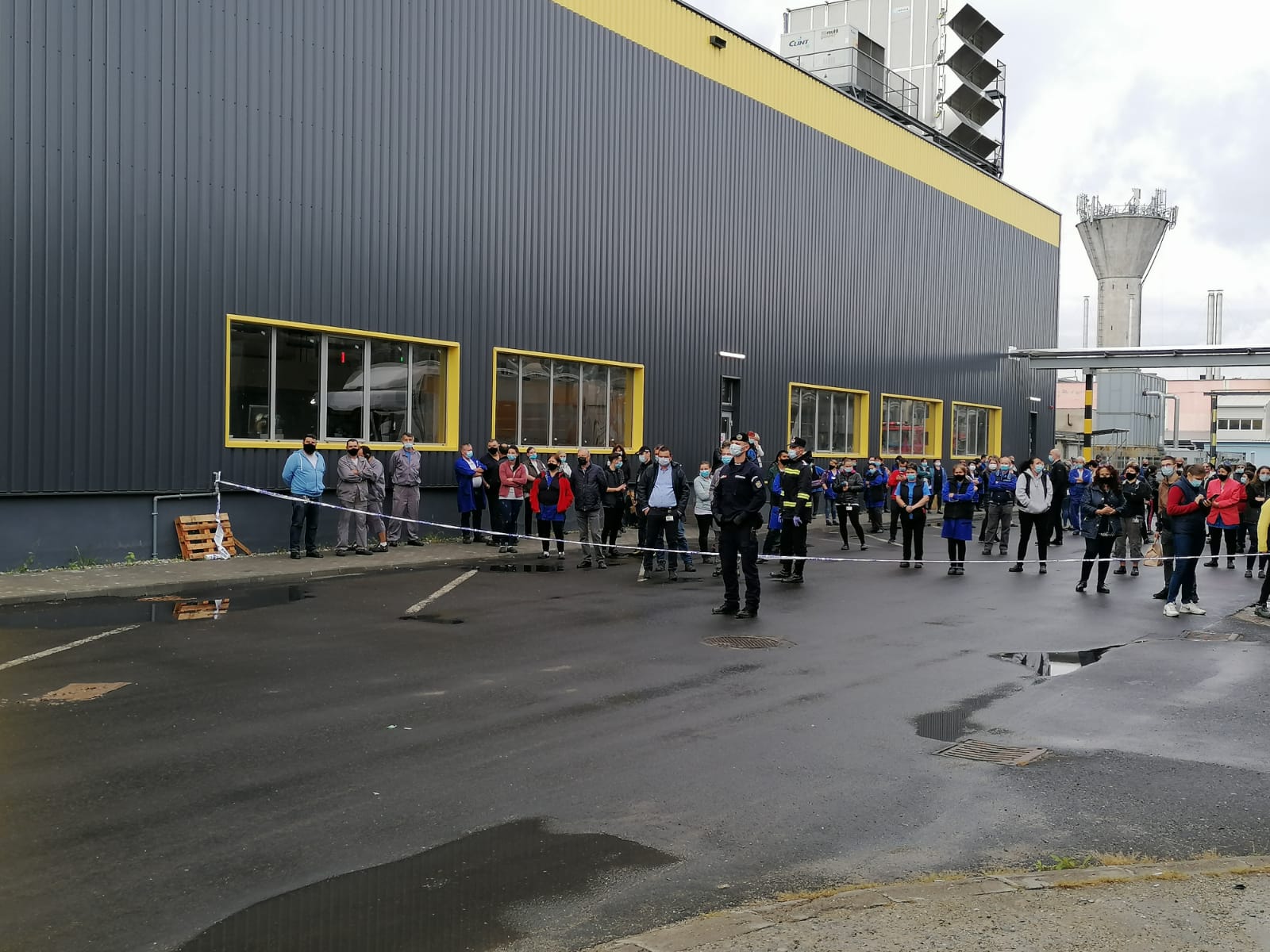 Exercițiu ISU, la o societate de proiectare și execuție echipamente industriale din Sibiu