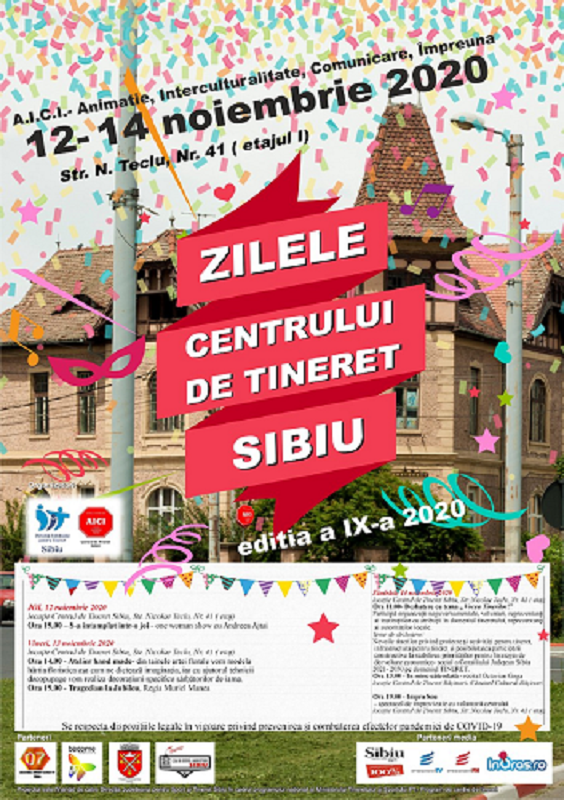 Zilele Centrului de Tineret Sibiu, între 12 și 14 noiembrie