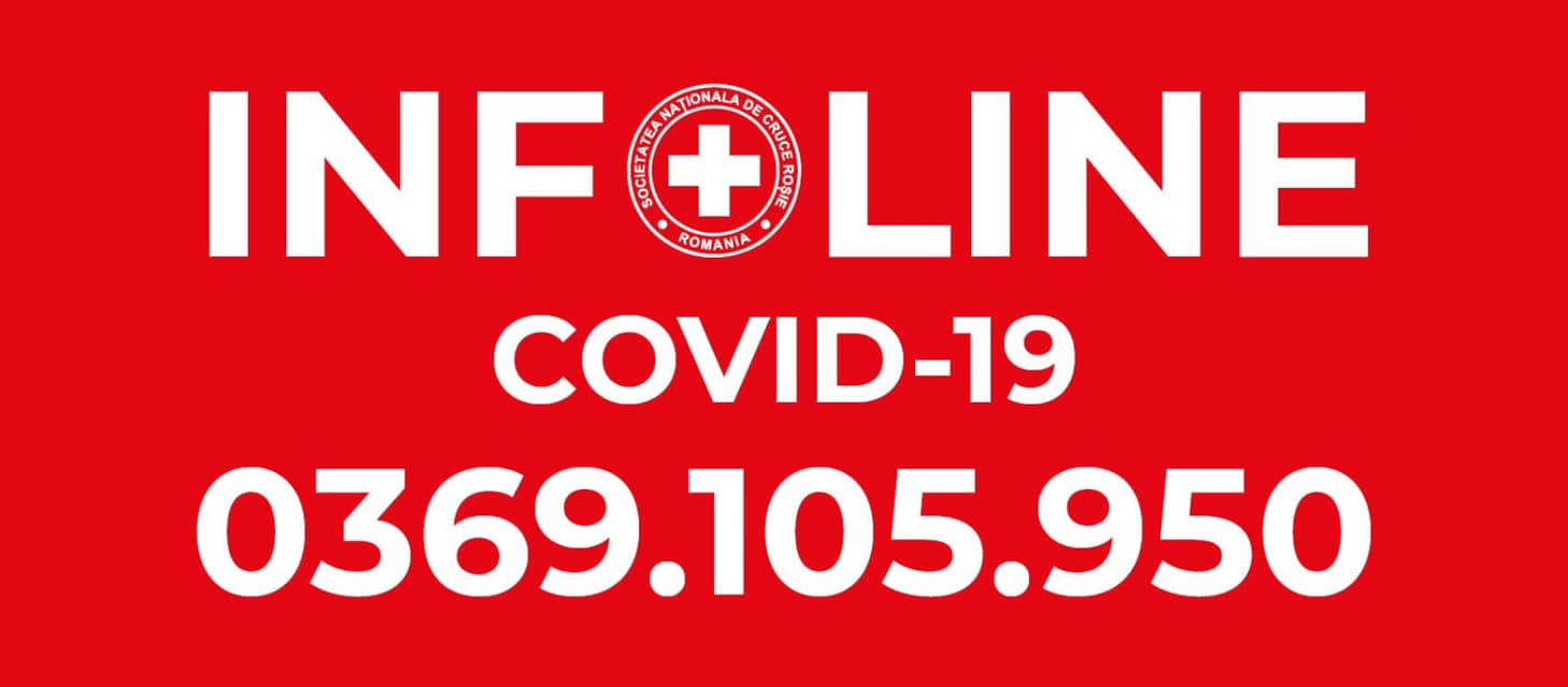 Infoline dedicat pandemiei de COVID-19, lansat de Crucea Roșie