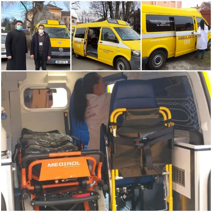 Ambulanţa Arhiepiscopiei Sibiului, pusă la dispoziţia Spitalului Judeţean de Urgenţă Sibiu