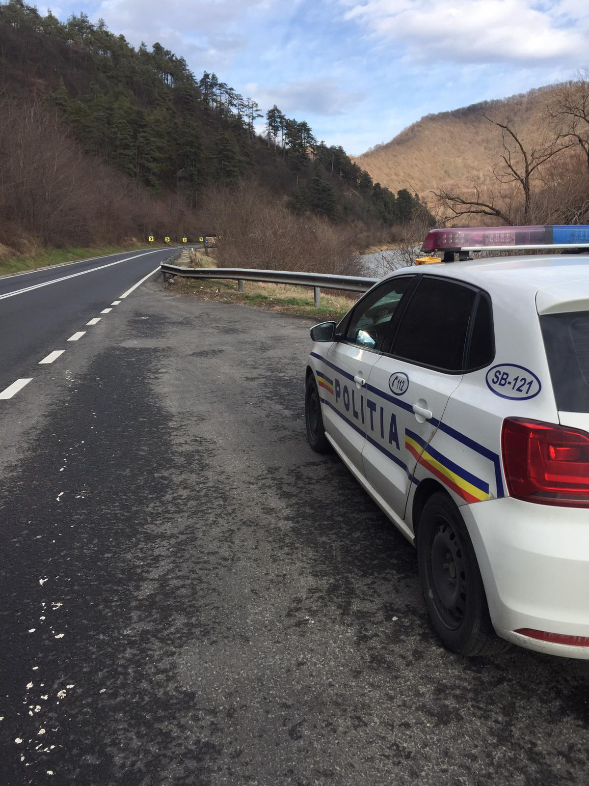 Acțiune-fulger a polițiștilor sibieni pe Valea Oltului pentru descoperirea vitezomanilor