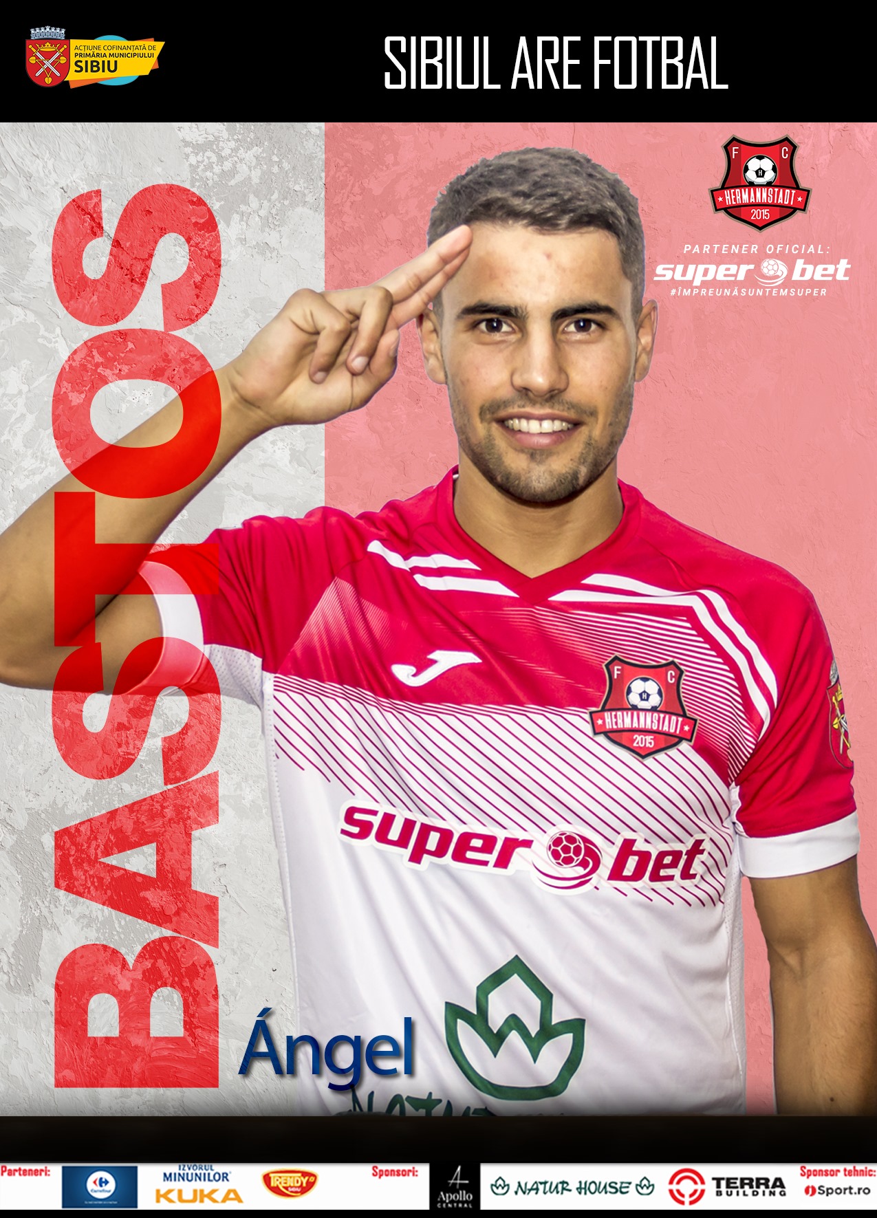 FC Hermannstadt s-a despărţit de fundaşul spaniol Angel Bastos