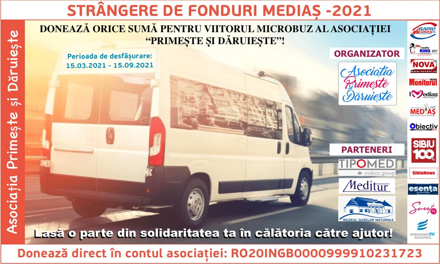 Asociația „Primește și Dăruiește” strânge fonduri pentru un microbuz
