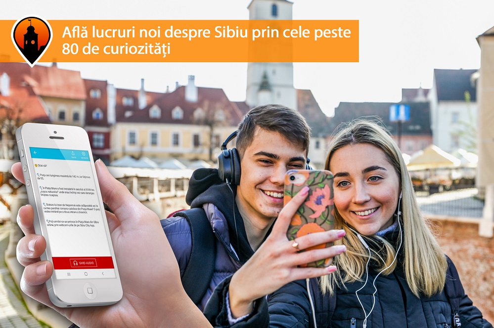 Ghid audio pentru turiștii din Sibiu, inclus în aplicația Sibiu City App
