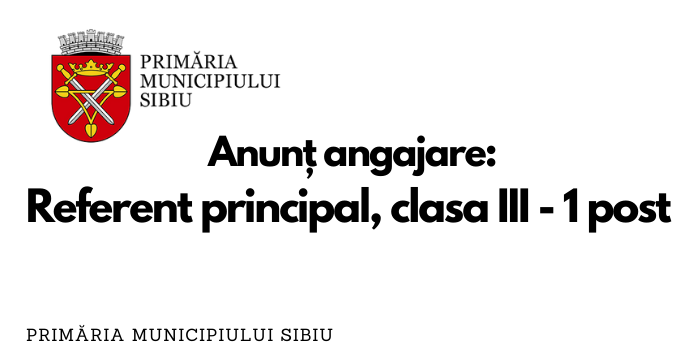 Anunt angajare primaria sibiu