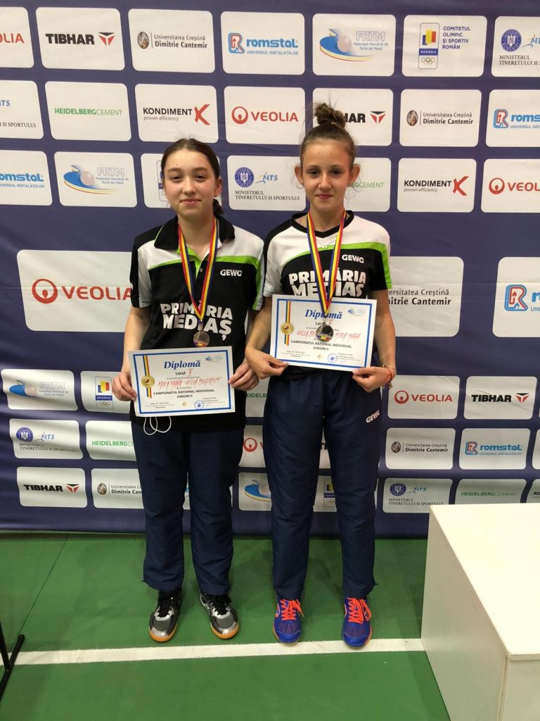 Rezultate bune pentru jucătorii de tenis de masă de la CSM Mediaș la Campionatele Naționale de Juniori 2