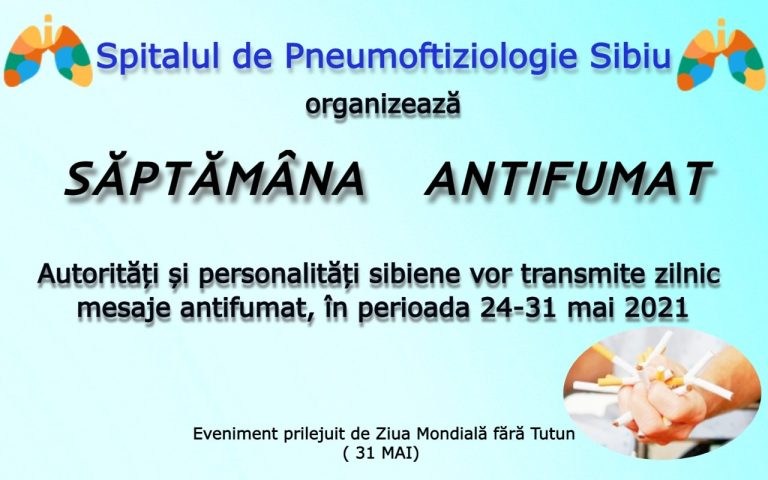 Spitalul de Pneumoftiziologie Sibiu a dat startul Săptămânii Antifumat