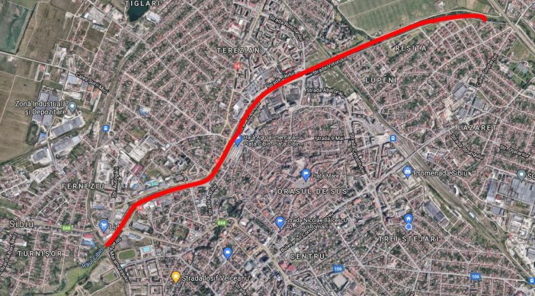 LICITAȚIE Traseul de pe malul Cibinului, 90% pistă de bicicletă, 10% spațiu pietonal