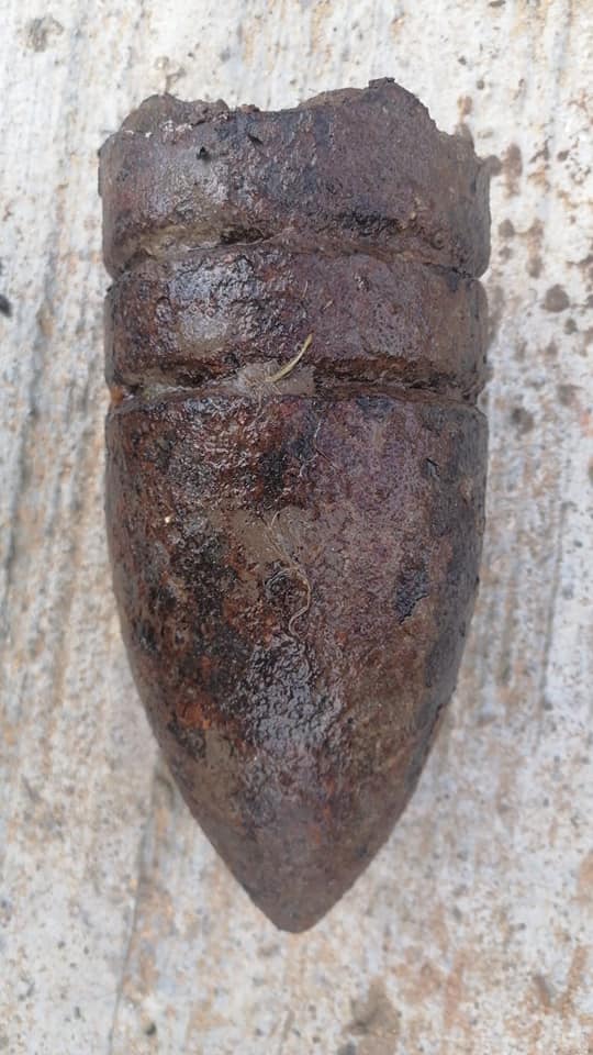 FOTO Proiectil descoperit în Topârcea