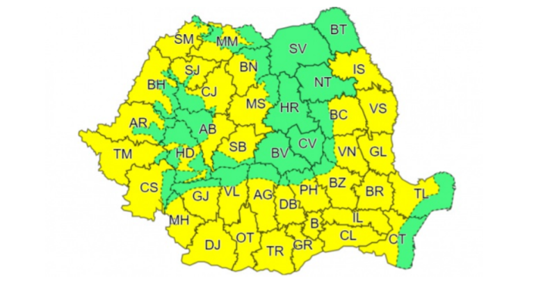 Cod galben de caniculă. Temperaturi care urcă spre 40 de grade