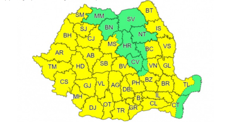 Azi și mâine, în vigoare codul galben de caniculă, pentru zona Sibiului