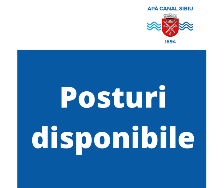 ANunt angajare apa canal