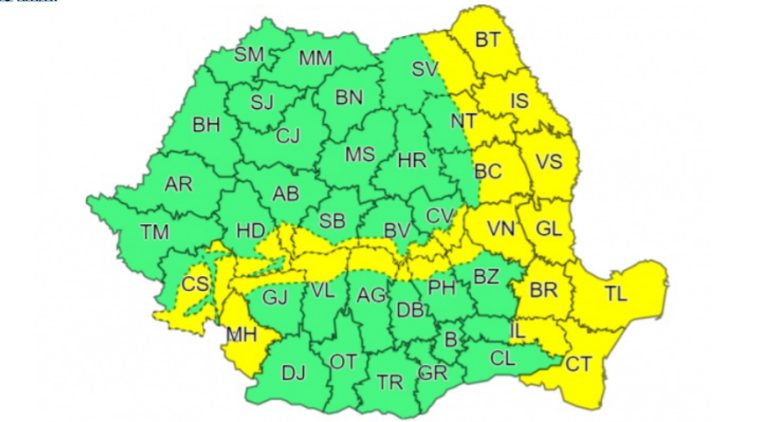 Codul galben de vânt puternic se prelungește în Sibiu