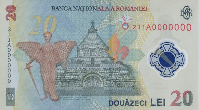 FOTO Cum arată noua bancnotă de 20 de lei, cu portretul Ecaterinei Teodoroiu