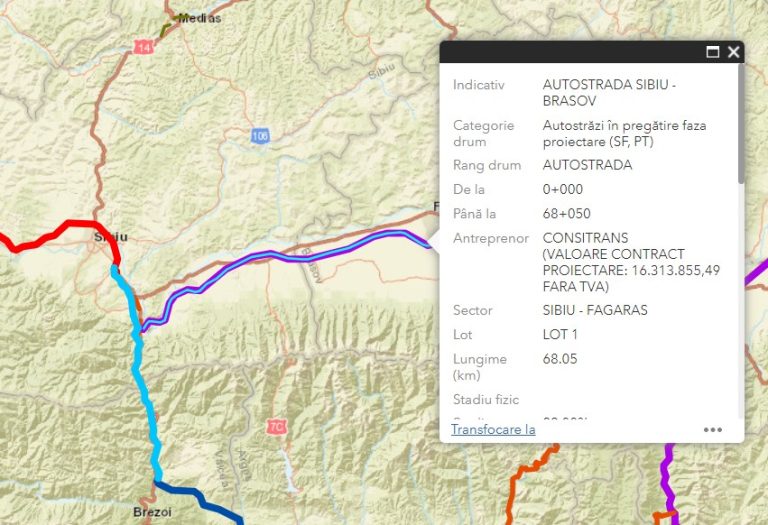 Autostrada Sibiu (Boița) – Făgăraș a primit acordul de mediu. Care sunt cele patru tronsoane care se pregătesc de execuție