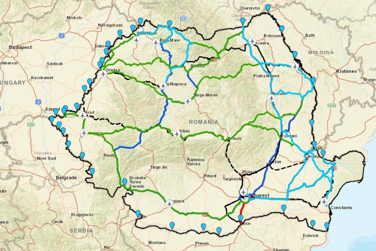Hartă interactivă: Culoarele de tranzit pentru refugiaţii ucraineni către statele vecine României