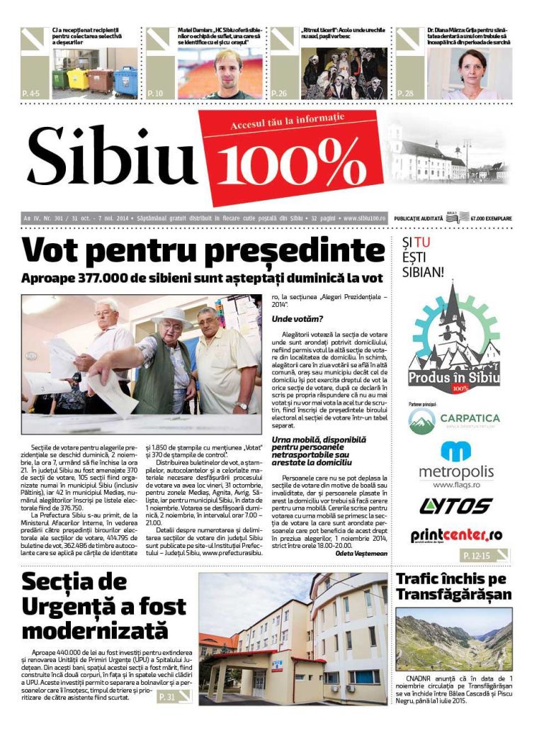 Sibiu 100% Editia 301