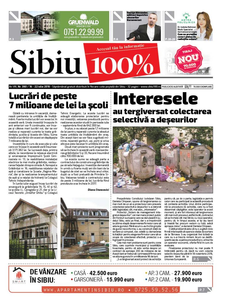 Sibiu 100% Editia 380