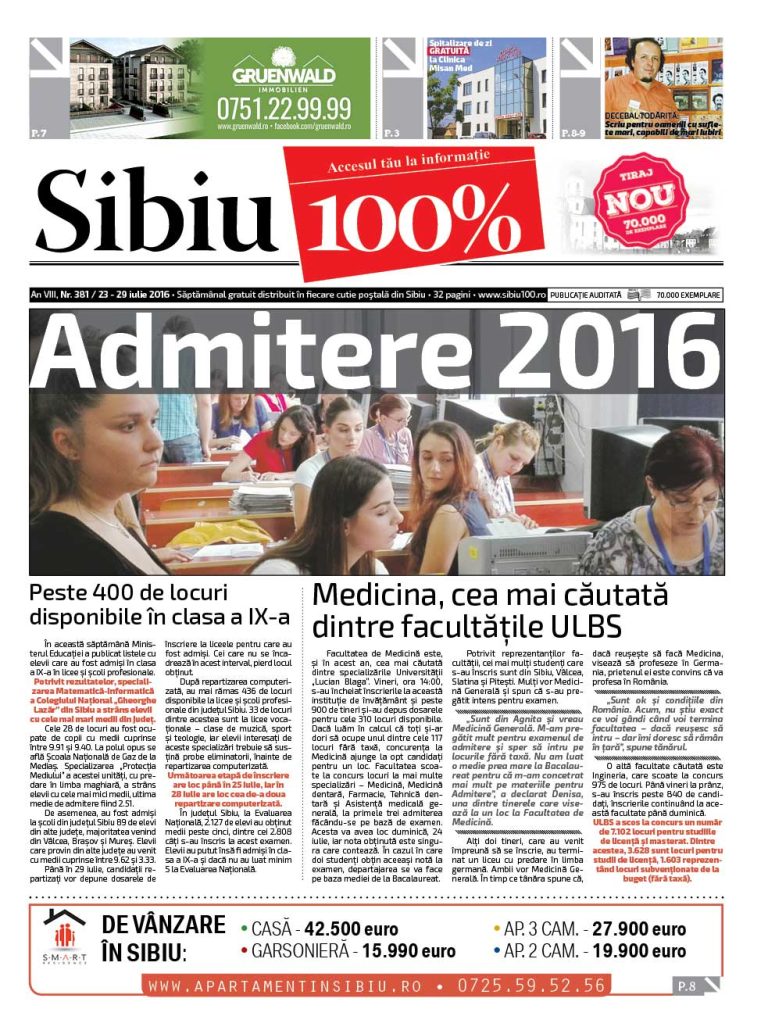 Sibiu 100% Editia 381