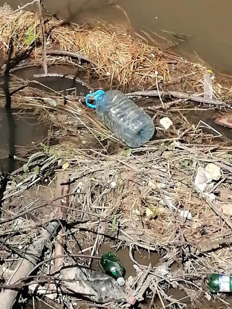 FOTO Pârâu din Mediaș, transformat într-un imens coș de gunoi