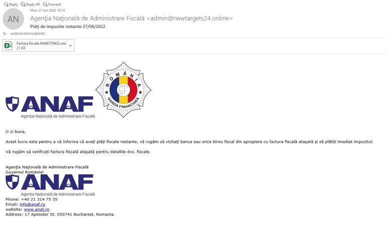 Tentative de fraude online cu însemnele ANAF