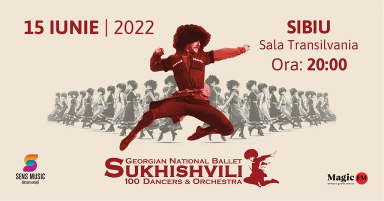 100 de dansatori, 2500 de costume unice, orchestra și coregrafia exotică superbă, Baletul Național al Georgiei „Sukhishvili”