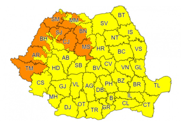 Avertizare de caniculă în România, în special în vestul țării
