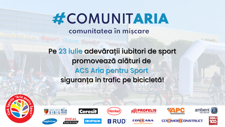 Evenimentul #ComunitAria susține siguranța în trafic, pe bicicletă și stilul de viață sănătos.