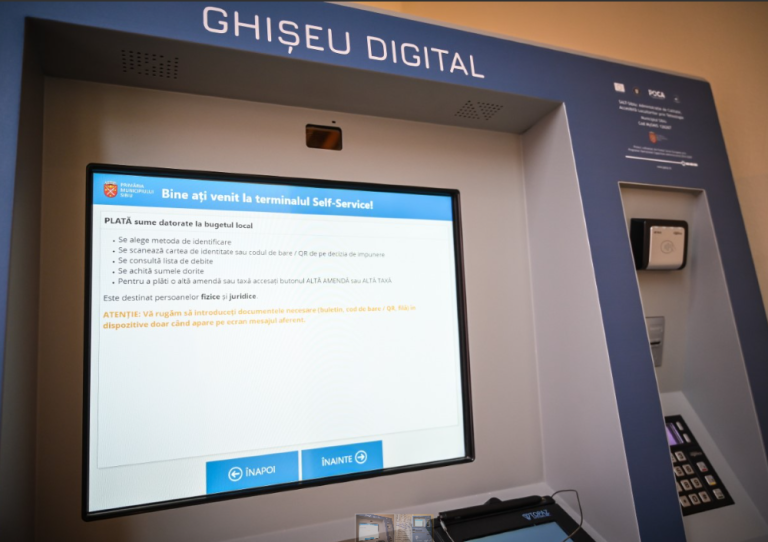 Ghișeul digital al Primăriei, disponibil la sediul instituției non-stop