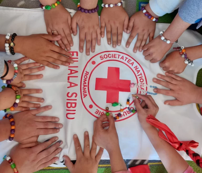 Crucea Roșie organizează activități pentru copiii de la Șura Culturală din Gușterița