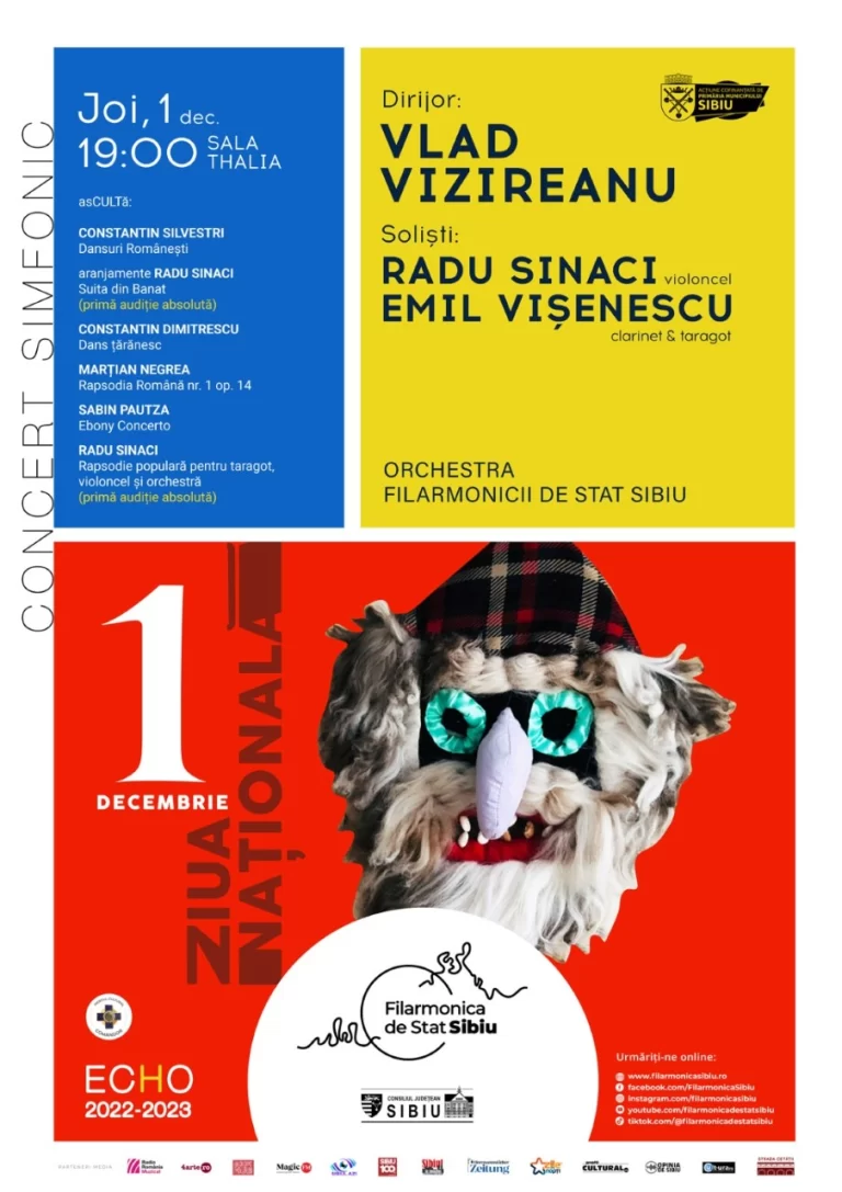Filarmonica Sibiu, concert extraordinar de Ziua Națională